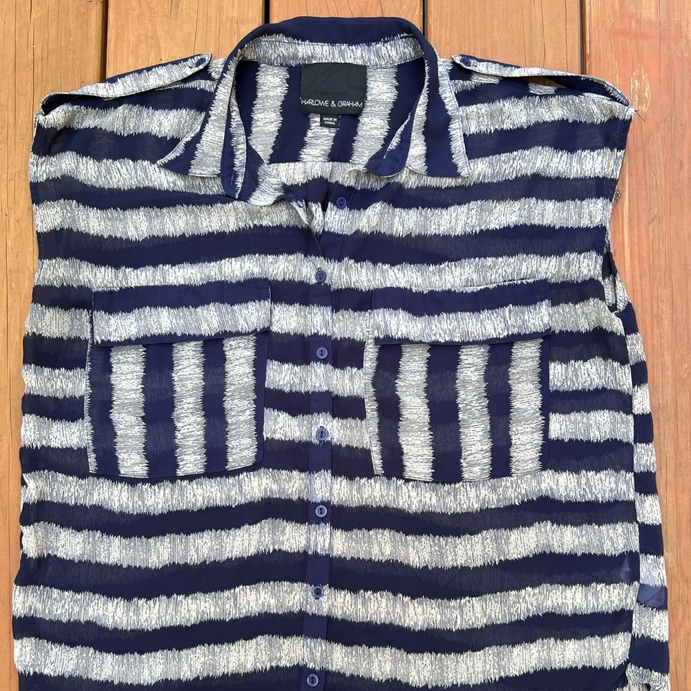 Nordstrom | Sheer Striped Tank with Shoulder Details